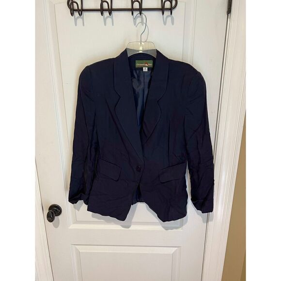 Outback Red Navy Blazer one button bias cut - Picture 1 of 7